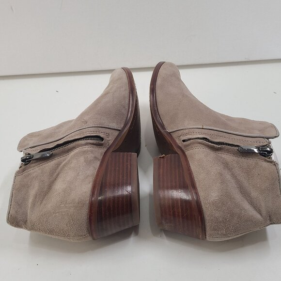 Sam Edelman Petty Ankle Boots Suede Beige Women's Size 8.5 side zip casual - Picture 8 of 13